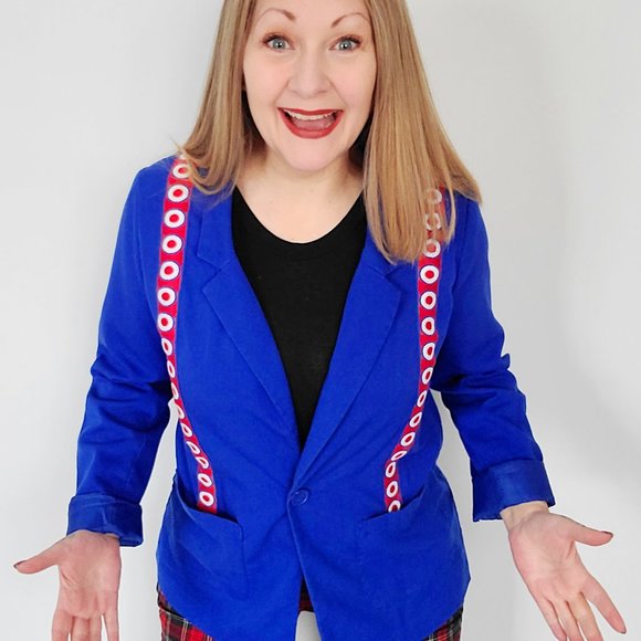 Refashioned Vintage Faux Suspender Blazer (M/L) - Picture 7 of 7